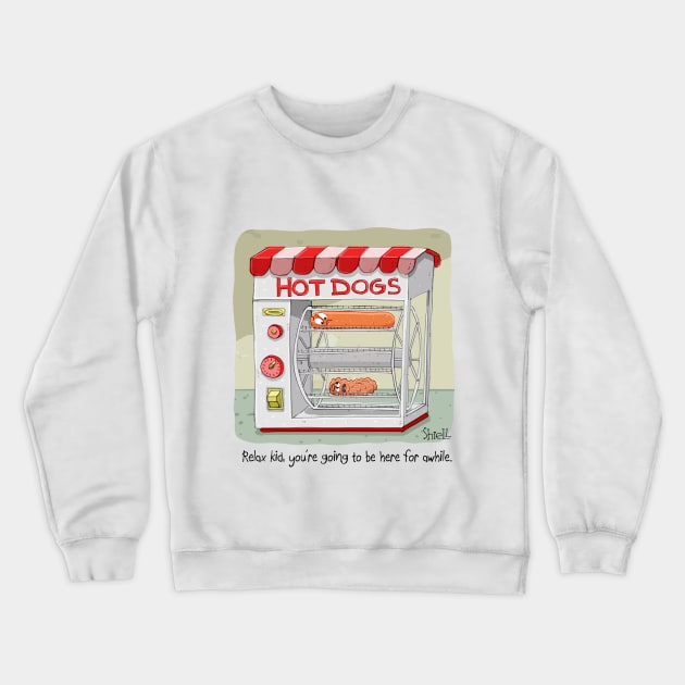 Old Hot Dog Crewneck Sweatshirt by macccc8